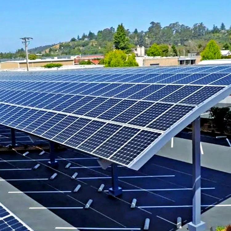 Carport fotovoltaic cu acoperiș curbat
